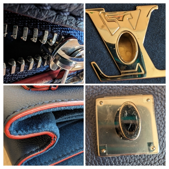 Louis Vuitton - MyLockMe BB Calfskin Leather Crossbody - Navy - Excellent - Picture 11 of 13